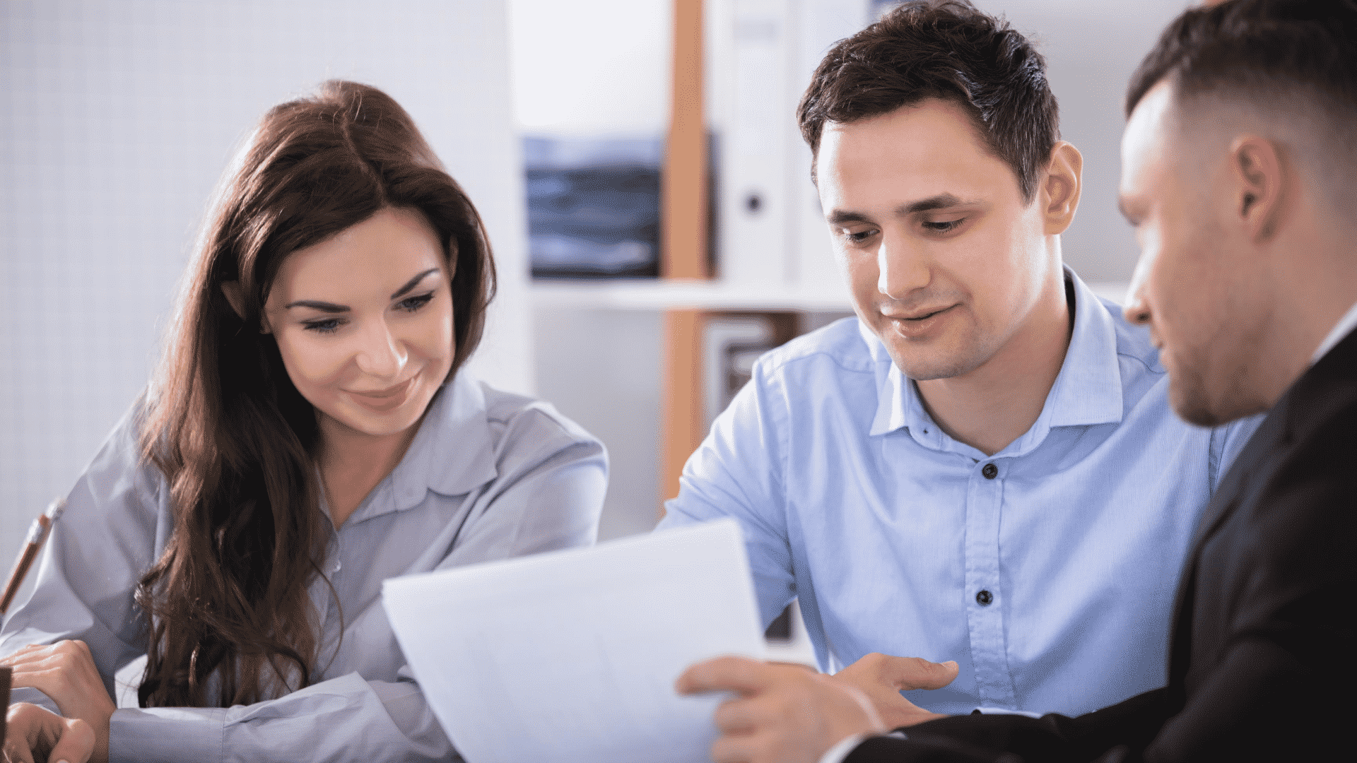 Young couple getting tax advices from an accountant